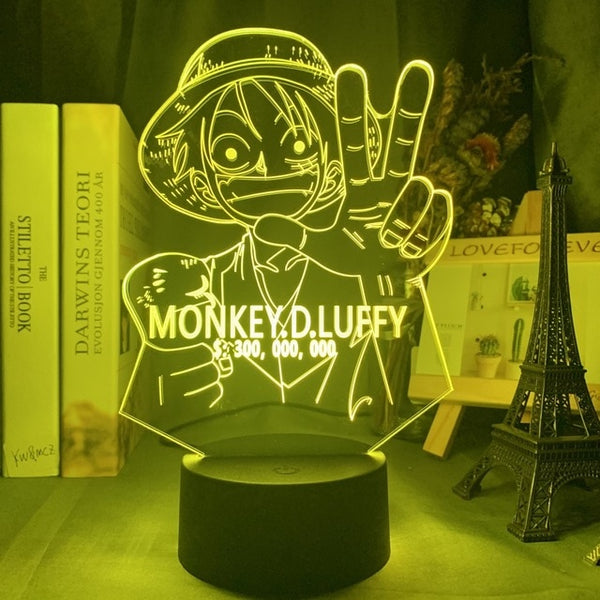 One Piece LED Anime Light - Luffy WANTED