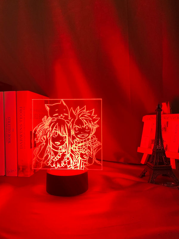 Fairy Tail LED Anime Light - Natsu, Lucy and Happy